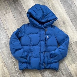 Hooded Cobolt blue winter jacket XS